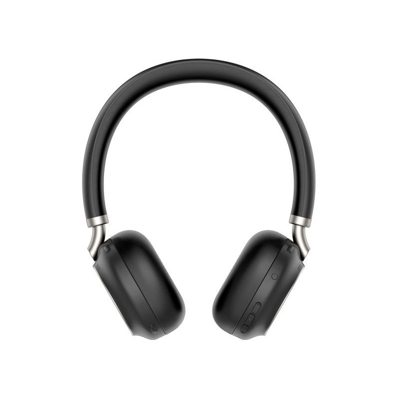 Yealink BH76 Teams Certified Bluetooth Wireless Stereo Headset, Black, ANC, USB-C, Rectractable Microphone, 35 hours battey life