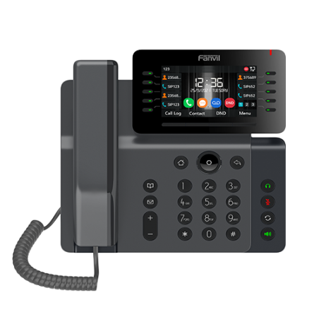 Fanvil V65 Prime Business Phone, 4.3' Adjustable Screen, built-in BT and Wi-Fi, 20 Lines, 45 DSS Keys, HD Voice Quality, SBC Rea