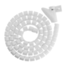 Brateck 25mm/1' Diameter Coiled Tube Cable Sleeve Material Polyethylene(PE) Dimensions 1000x25mm - White (LS)