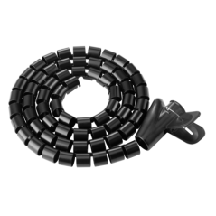 Brateck 15mm/0.59' Diameter Coiled Tube Cable Sleeve Material Polyethylene(PE) Dimensions 1000x15mm - Black(LS)