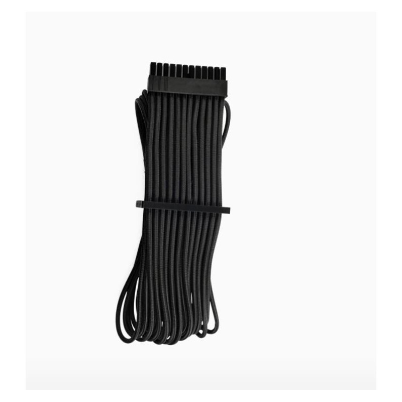 For Corsair PSU - BLACK Premium Individually Sleeved ATX 24-Pin Cable Type 4 Gen 4 â Black(LS)