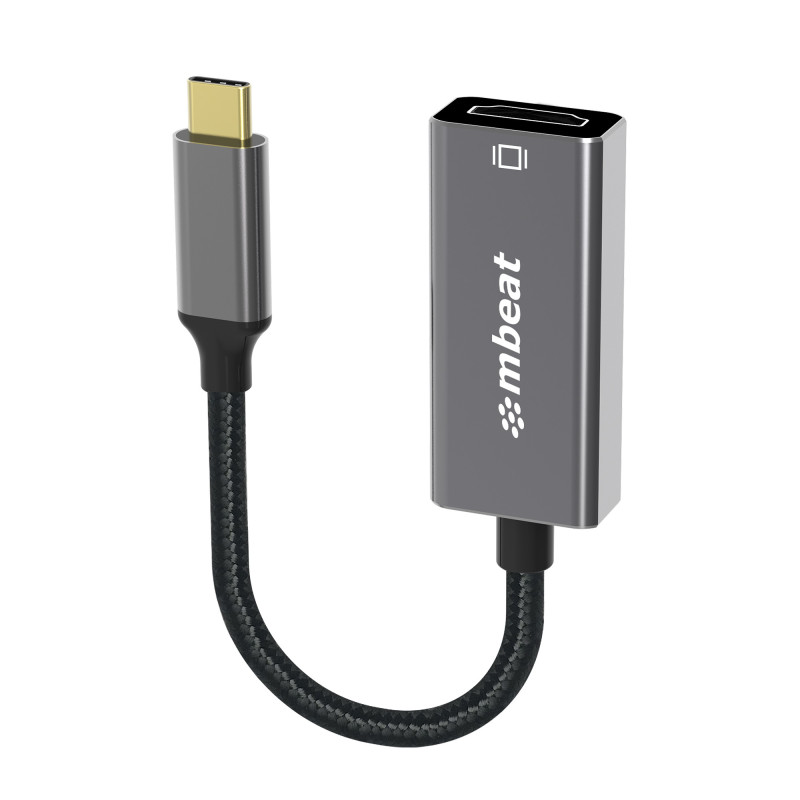 mbeatÂ® Elite USB-C to HDMI Adapter - Converts USB-C  to HDMI Female Port, Supports 4K@60Hz (3840Ã2160), Gold Plated, Aluminium