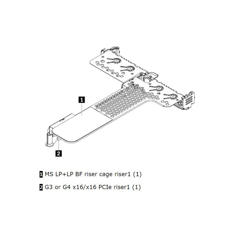 LENOVO ThinkSystem SR630 V2/SR645 x16/x16 PCIe G4 Riser1 LP+LP Option Kit