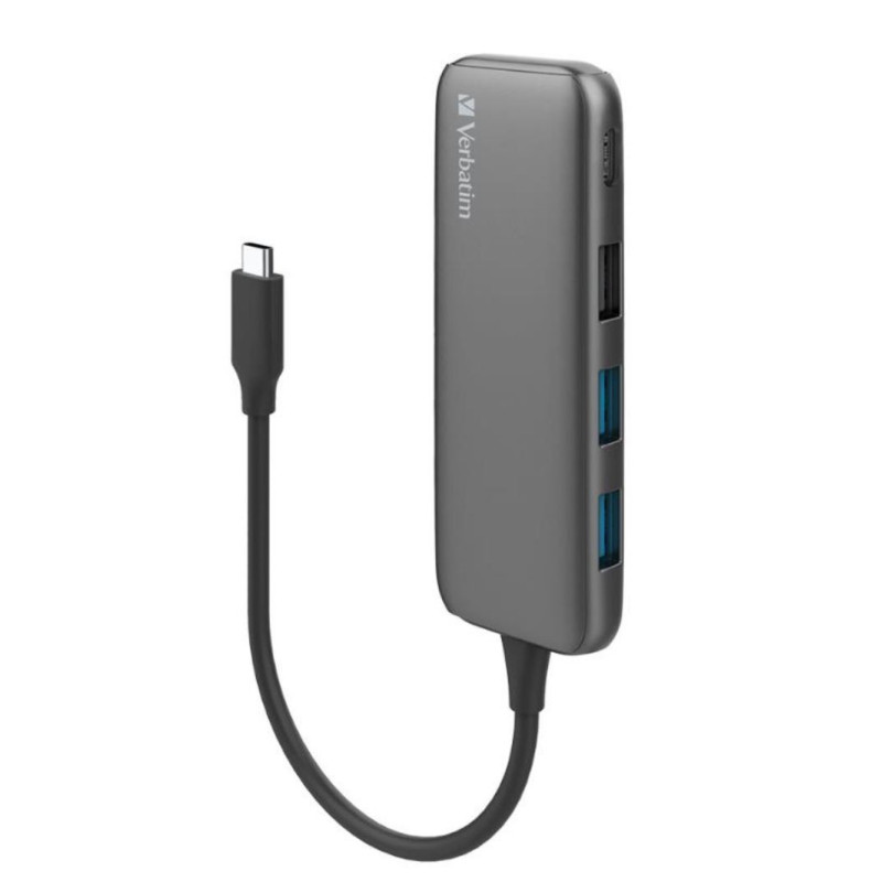 USB-C HUB WITH USB3 1X USB C PORT -GREY