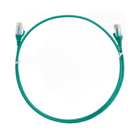 8ware CAT6 Ultra Thin Slim Cable 0.25m / 25cm - Green Color Premium RJ45 Ethernet Network LAN UTP Patch Cord 26AWG for Data Only