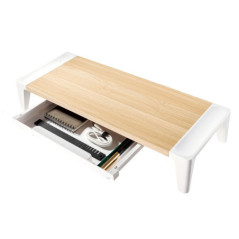 mbeatÂ® activiva Eroglife Monitor Stand Riser with Storage Drawer -  Ergonomic Design, Reduces Eye Strain and Improves Work Post