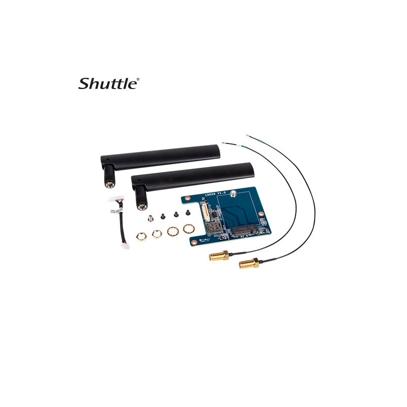 Shuttle M.2 adapter, antennas and cables for M.2 LTE modules for DS20U series, DH32U series, DH470, DL20N series, DH610, DH670, 