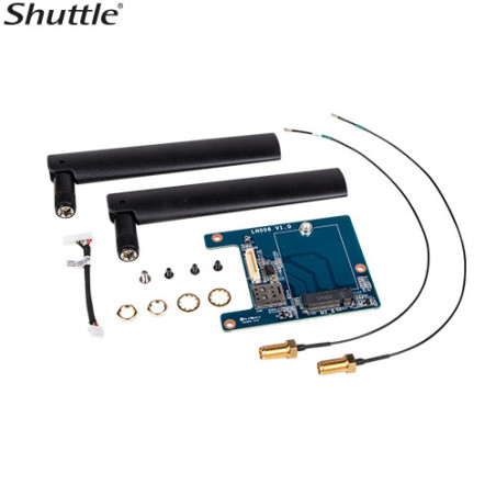 Shuttle M.2 adapter, antennas and cables for M.2 LTE modules for DS20U series, DH32U series, DH470, DL20N series, DH610, DH670, 