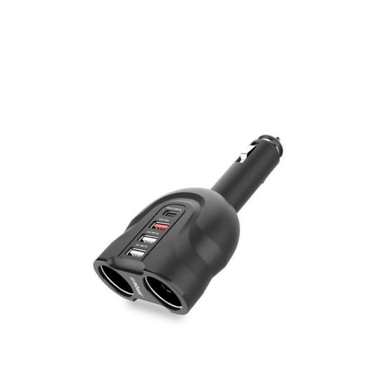mbeatÂ® Gorilla Power Four Port USB-C PD & QC3.0 Car Charger with Cigar Lighter Splitter features built-in over heat Package Wei
