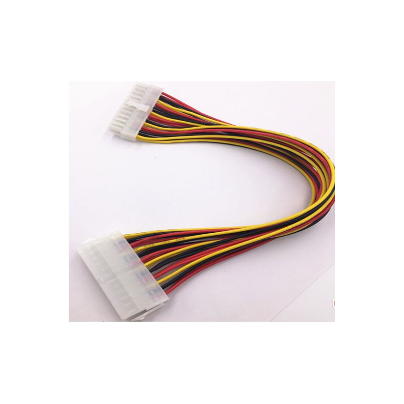 8ware 24 Pin ATX Power Supply Extension Cable Sleeved 30cm Male to Female (20+4 Pin) Power Supply to Motherboard