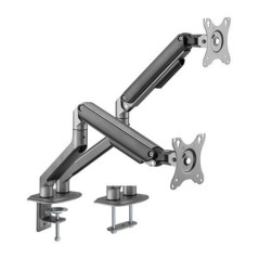 Brateck Dual Monitor Economical Spring-Assisted Monitor Arm 17in-32 - Space Grey