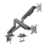 Brateck Dual Monitor Economical Spring-Assisted Monitor Arm 17in-32 - Space Grey