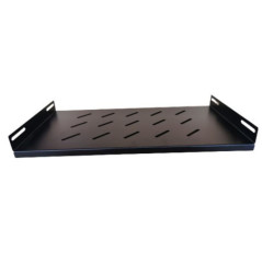 LDR Fixed 1U 275mm Deep Shelf Recommended for 19in 450/550mm Deep Cabinet - Black Metal Construction