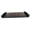 LDR Fixed 1U 275mm Deep Shelf Recommended for 19in 450/550mm Deep Cabinet - Black Metal Construction
