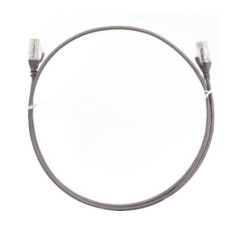8ware CAT6 Ultra Thin Slim Cable 0.25m / 25cm - Grey Color Premium RJ45 Ethernet Network LAN UTP Patch Cord 26AWG for Data