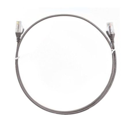 8ware CAT6 Ultra Thin Slim Cable 0.25m / 25cm - Grey Color Premium RJ45 Ethernet Network LAN UTP Patch Cord 26AWG for Data