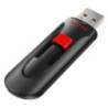 SanDisk Cruzer Glide 3.0 USB Flash Drive - Cz600 256GB - USB3.0 - Black With Red Slider - Retractable Design - 5Y