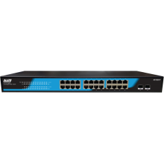 Alloy AS1026-P  24 Port Unmanaged Gigabit 802.3at PoE Switch + 2x 1000Mb SFP Ports, 250 Watts