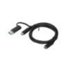 Lenovo 4X90U90618 USB cable 1 m USB 3.2 Gen 1 (3.1 Gen 1) USB A/USB C USB C Black