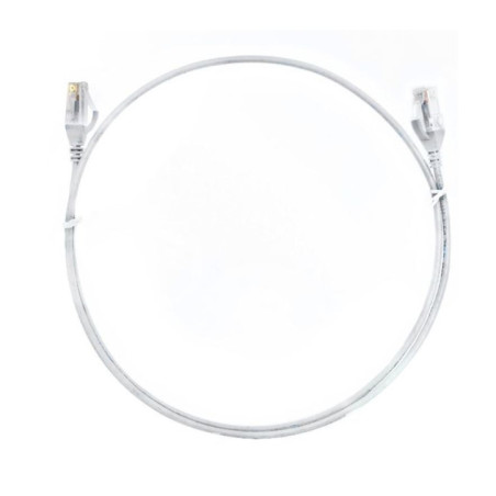 8ware CAT6 Ultra Thin Slim Cable 5m / 500cm - White Color Premium RJ45 Ethernet Network LAN UTP Patch Cord 26AWG for Data