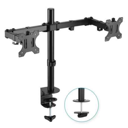 mbeatÂ® activiva ErgoLife Dual Monitor Screen Double Joint Monitor Arm Detachable VESA 360Â° Rotary Two Mounting Options Net Wei
