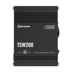 Teltonika TSW200 Industrial PoE+ Ethernet Switch, 2x SFP Ports, 8x PoE+ Ports with speeds up to 1000 Mbps, Power Up to 240 W, PS