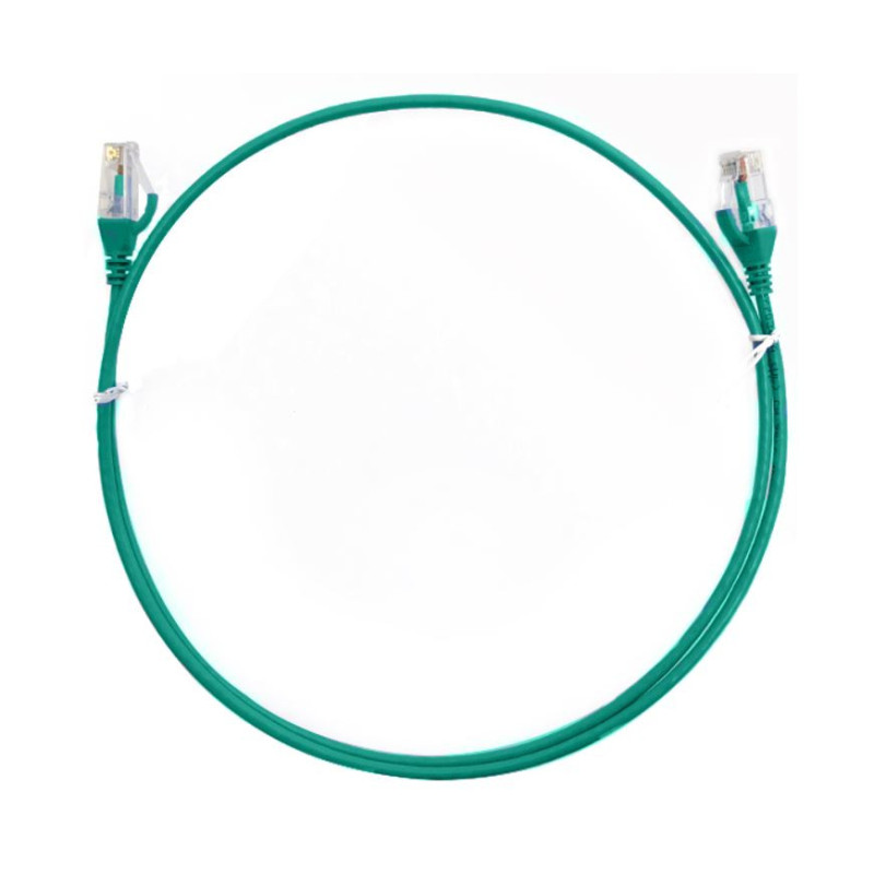 8ware CAT6 Ultra Thin Slim Cable 20m - Green Color Premium RJ45 Ethernet Network LAN UTP Patch Cord 26AWG for Data