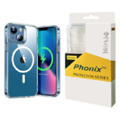 Phonix Apple iPhone 16e/ iPhone15/ iPhone 14/ iPhone 13 (6.1') Clear Rock Shockproof Case With MagSafe - Ultra-thin, Lightweight