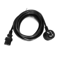 Power Cable from 3-Pin Piggy Back AU Male to 2 IEC C13 F 3m