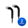 Ubiquiti UniFi Patch Cable 2m Black - Both End Bendable to 90 Degree - RJ45 Ethernet Cable - Cat6 - Ultra-Thin 3mm Diameter U-Ca