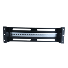 LDR Rackmount Din Rail - Black Metal Construction - 35mm International Din Rail