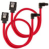 Corsair Premium Sleeved SATA 6Gbps 60cm 90Â° Connector Cable â Red