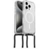 OtterBox React Necklace MagSafe Apple iPhone 15 Pro (6.1') Case Clear - (77-93573), DROP+ Military Standard,Detachable Nylon Rop