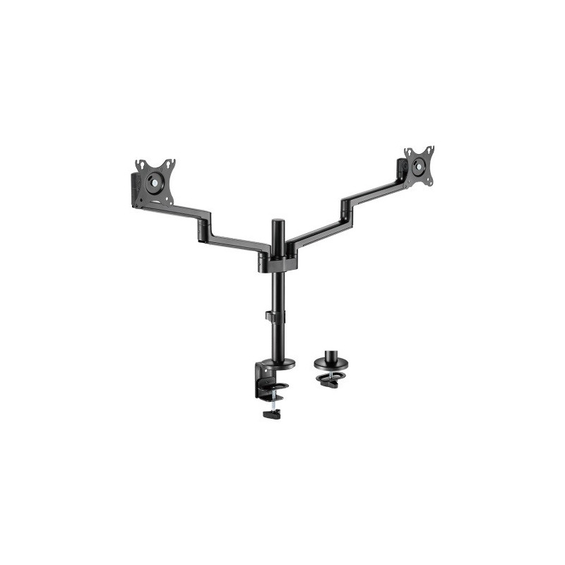 Brateck Premium Aluminum Articulating Monitor Mount Fit Most 17'-32' Monitor Up to 8KG VESA 75x75,100x100(Black) (LS)