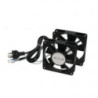 LDR 2 Way Fan Kit with power switch - 2x Fans - Black Metal Construction - For Installation in LDR Hinged & Single Section Racks