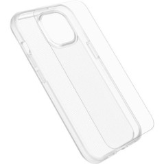 OtterBox React Case with Screen Protector Apple iPhone 15 (6.1') Clear-(78-81238),DROP+ Military Standard Case ,2X Anti-Scratch,