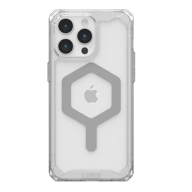 UAG Plyo MagSafe Apple iPhone 15 Pro Max (6.7') Rugged Case - Ice/Silver(114305114333),16ft. Drop Protection (4.8M), 10 Years Wa