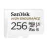 SanDisk High Endurance 256GB microSD 100MB/s 40MB/s 20K hrs 4K UHD C10 U3 V30 -40Â°C to 85Â°C Heat Freeze Shock Temperature Wate