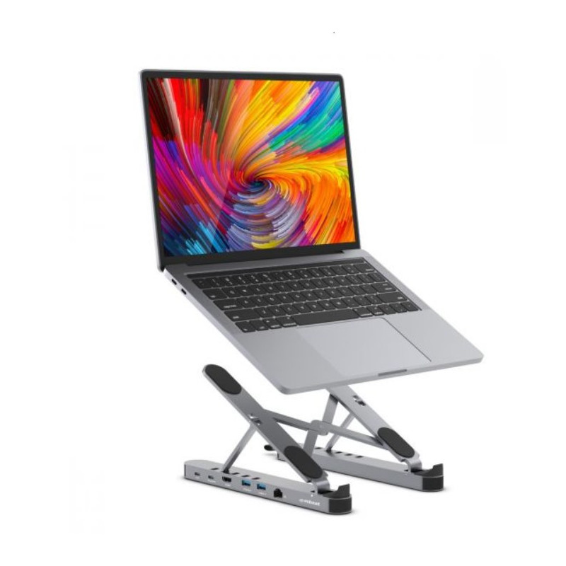 (LS)mbeatÂ® Stage P5 Portable Laptop Stand with USB-C Docking Station Foldable and Adjustable Design USB-C HDMI Port Lan 1000Mbp