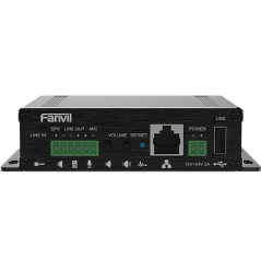 Fanvil PA3 Video Intercom & Paging Gateway, 2 SIP Lines, 1 Speaker interface and 1 microphone interface, Support USB or TF Card,