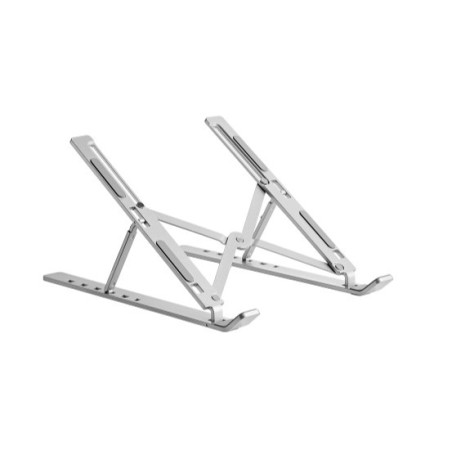 Brateck LPS03-3-03 PORTABLE 6-LEVEL ADJUSTABLE ALUMINUM LAPTOP RISER  For most 11'-15' laptops, tablets and more (Silver) (LS)