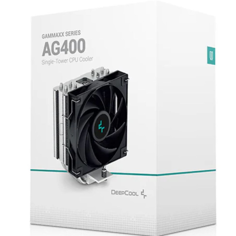 DeepCool AG400 CPU Cooler 4 Heat Pipes, 120mm PWM Fan, Intel LGA1851/1700/1200/115X AMD AM5/AM4