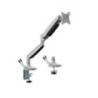 BrateckLDT82-C012UCE SINGLE SCREEN HEAVY-DUTY MECHANICAL SPRING MONITOR ARM WITH USB PORTS For most 17'~45' Monitors, Matte Silv