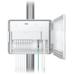 Ubiquiti UISP Box, Outdoor Box for UISP-R & UISP-S, Pole /Wall-Mountablke, IPX6-Rated Water Resistance, Power TransPort Cable Re