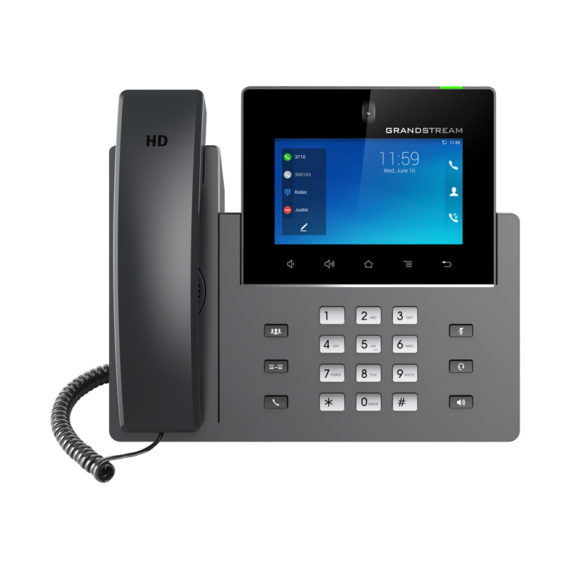 Grandstream GXV3450 16 Line Android IP Phone, 16 SIP Accounts, 1280 x 800 Colour Touch Screen, 2MB Camera, Built In Bluetooth+Wi