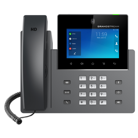 Grandstream GXV3450 16 Line Android IP Phone, 16 SIP Accounts, 1280 x 800 Colour Touch Screen, 2MB Camera, Built In Bluetooth+Wi