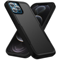 Phonix Apple iPhone 12 Pro Max Armor Light Case Black - Two Tough Layers, Port Covers, No Slip Grippy Edges, Durable, Rugged, Sl