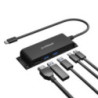 mbeatÂ® Mountable 5-Port USB-C Hub - Supports 4K HDMI video out and 60W Power Delivery Charging with 2 Ã USB3.0 and 1 Ã USB-C 