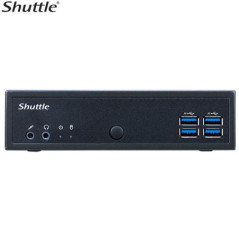 Shuttle DL30N Slim Mini PC 1L Barebone - Intel Processor N100, Fan-less, LAN, RS232/RS422/RS485, HDMI, DP, VGA, Vesa Mount, 65W 