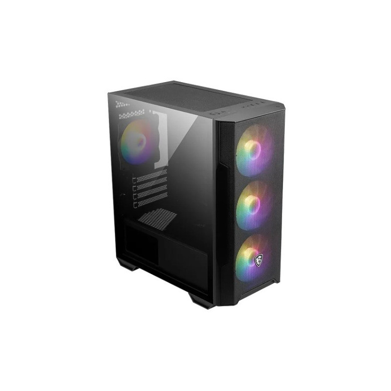 MSI MAG FORGE M100R BLACK, Micro ATX Case, 1x USB 3.2, 2x USB 2.0, 1x Audio, 1x Mic, 4x PCI-E, 2x 2.5', 2x 3.5', Micro ATX / Min